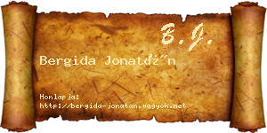 Bergida Jonatán névjegykártya